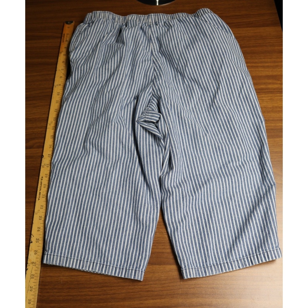 Allison Daley Pre Owned Women's Comfort Fit Capri Pants  14P Blue/White - Picture 3 of 7